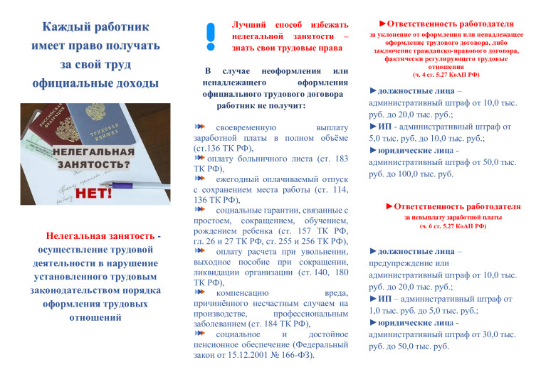 Нелегальная занятость. Нелегальная занятость.